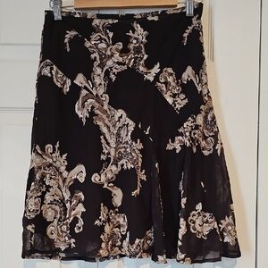 Worthington Petite Baroque Print Flared Skirt – Size 8P
